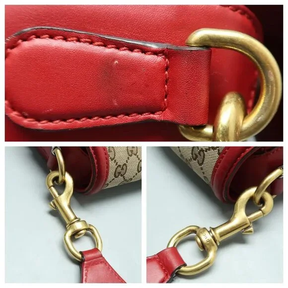 GUCCI Lady Web Brown Cloth Shoulder Bag 770-012225 - Picture 8 of 12